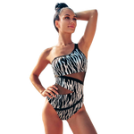 Load image into Gallery viewer, Sexy Black White Leopard Swimwear
