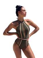 Load image into Gallery viewer, Sexy One-Piece Swimsuit Mesh Patchwork
