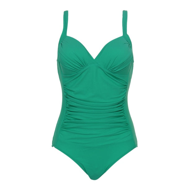 One Piece Swimsuit Solid Beach