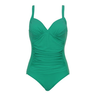 One Piece Swimsuit Solid Beach