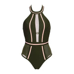 Load image into Gallery viewer, Sexy One-Piece Swimsuit Mesh Patchwork
