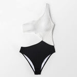 Load image into Gallery viewer, One Shoulder Cut Out One-piece Swimsuit
